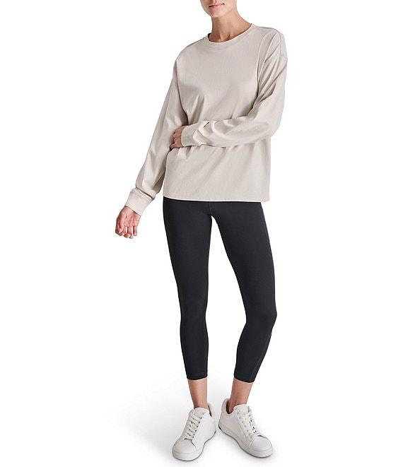 DKNY by Donna Karan Drop Shoulder Crew Neck Long Sleeve Pullover Product Image