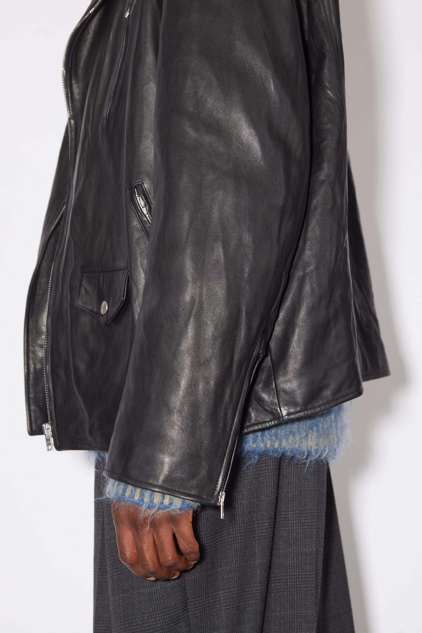 Distressed leather jacket Product Image