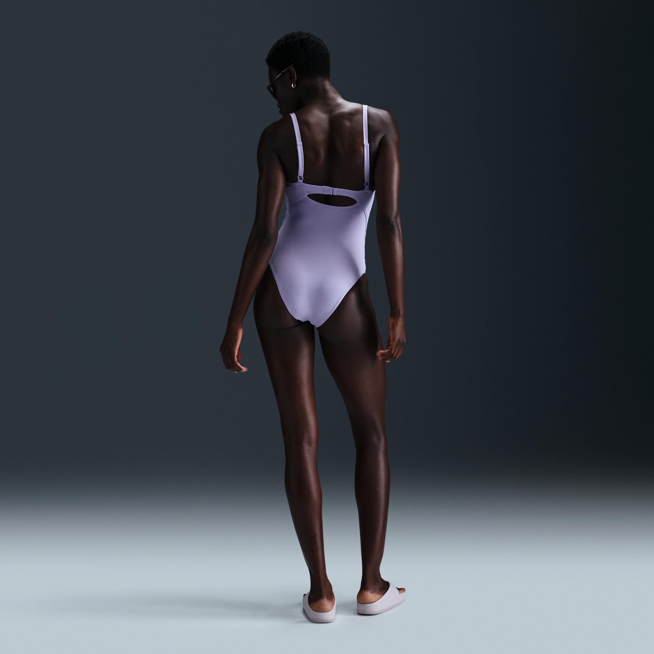 Nike Womens Swim Essential V-Neck One-Piece | NESSF232-576 Product Image