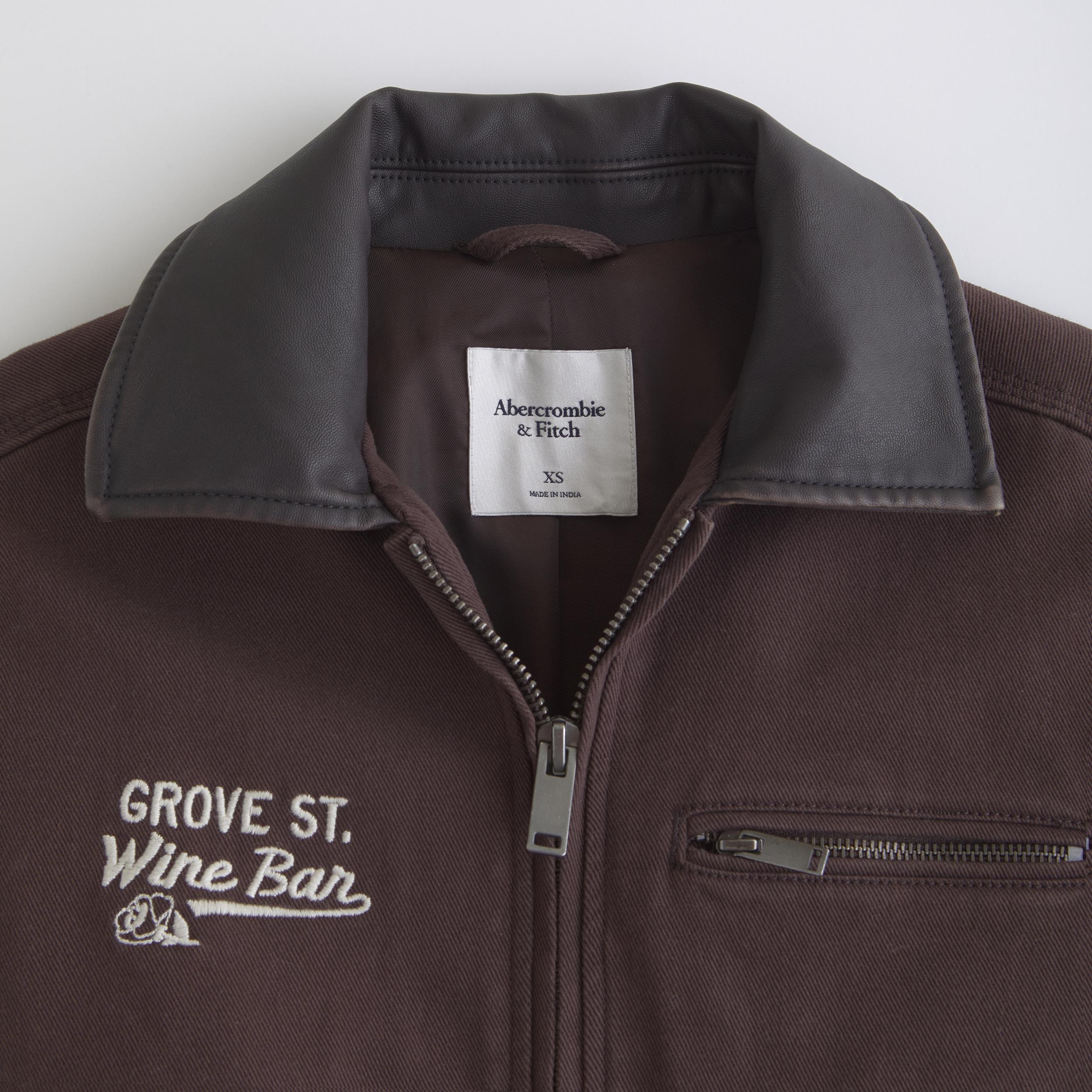 Cropped Twill Trucker Jacket Product Image