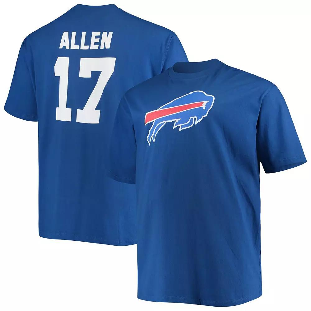 Men's Fanatics Branded Josh Allen Royal Buffalo Bills Big & Tall Player Name & Number T-Shirt,  Product Image
