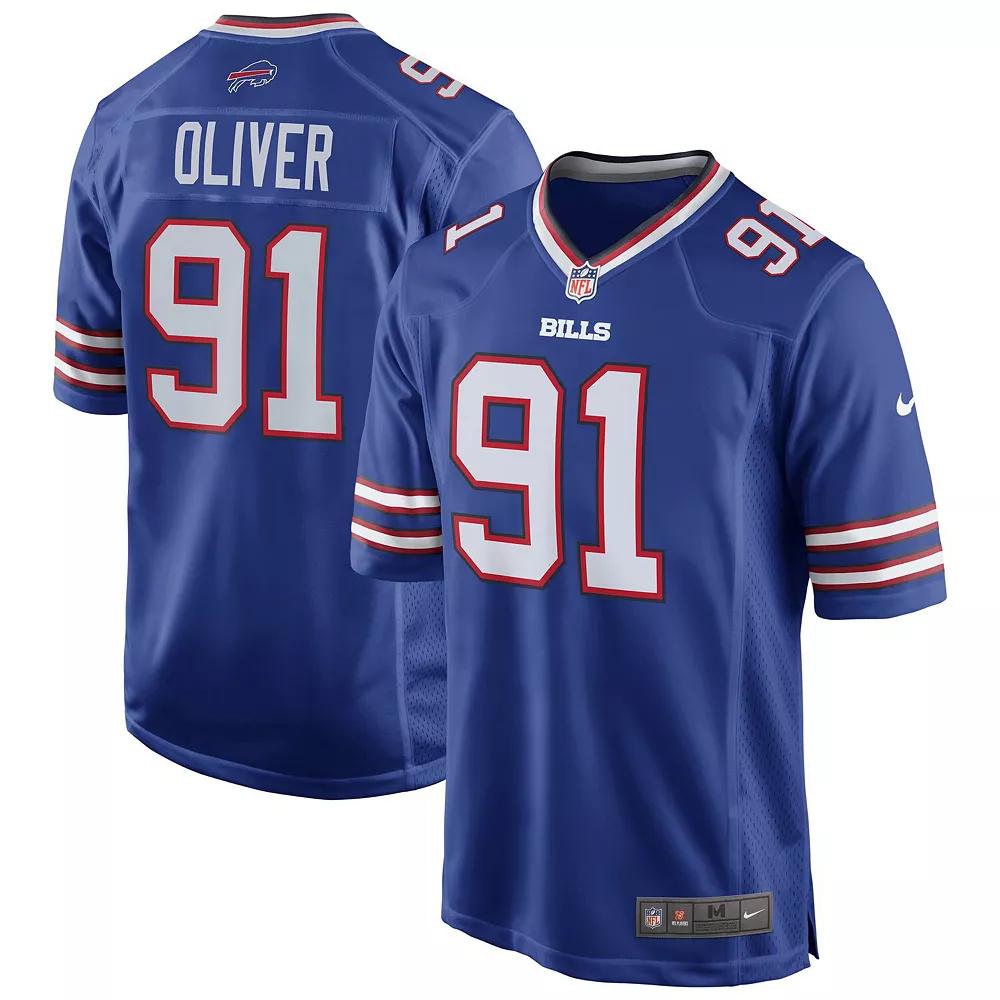 Men's Nike Ed Oliver Royal Buffalo Bills Team Game Player Jersey,  Product Image