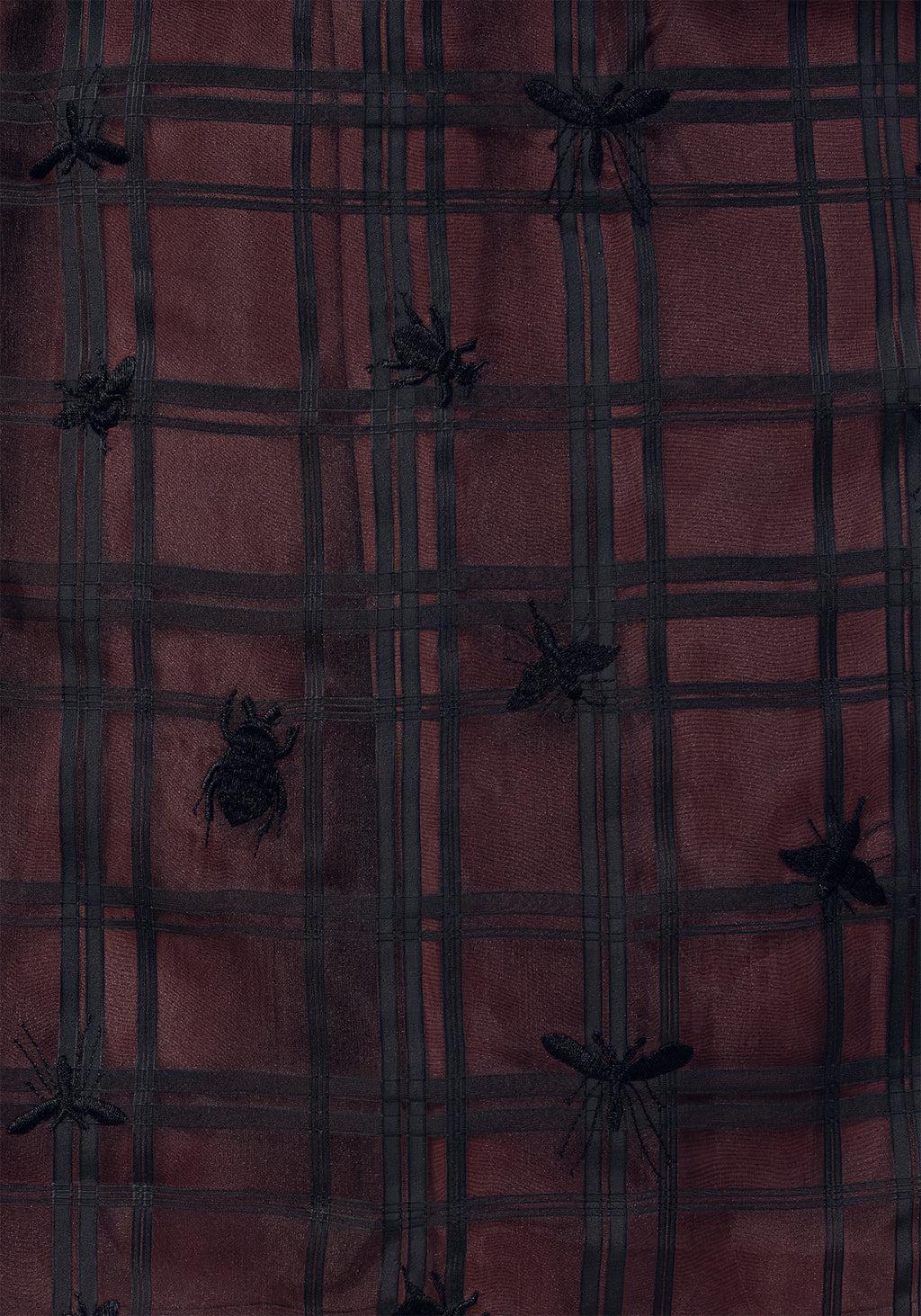 Sedona Organza Check Embroidered Midaxi Skirt Product Image