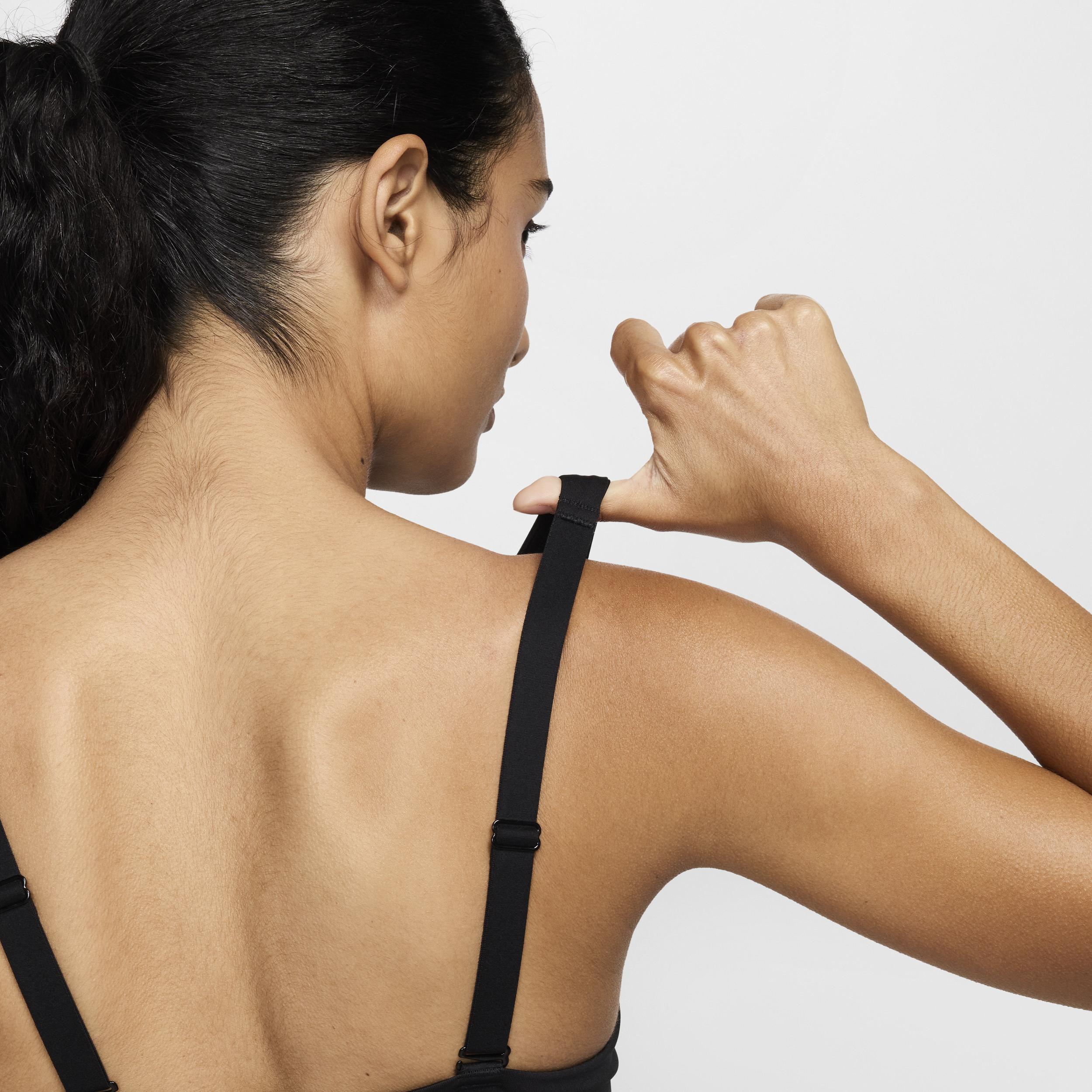 Womens Nike Pro Indy Plunge Medium-Support Padded Sports Bra | HF7324-010 Product Image