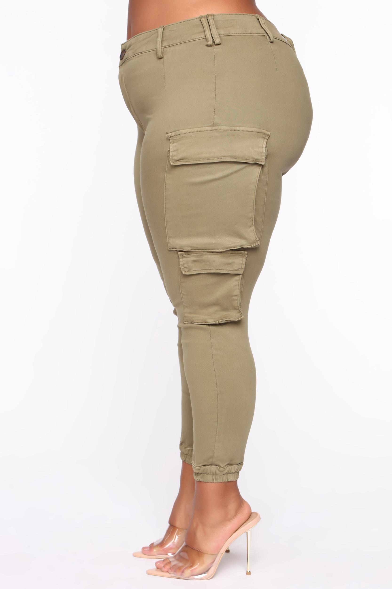 Kalley Cargo Pants - Olive Product Image