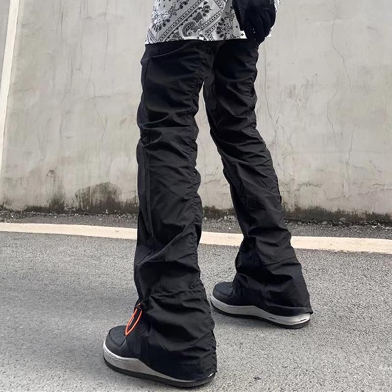 Sopula Men's High Street Vibe Style Pleated Straight Casual Cargo Pants Product Image