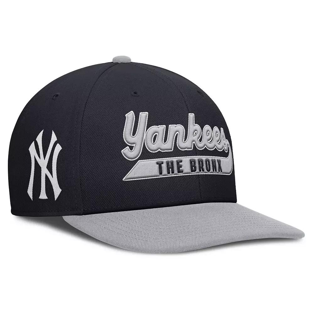 Men's Nike Navy/Gray New York Yankees Pro Performance Snapback Hat, Size: Medium/Large, Blue Product Image