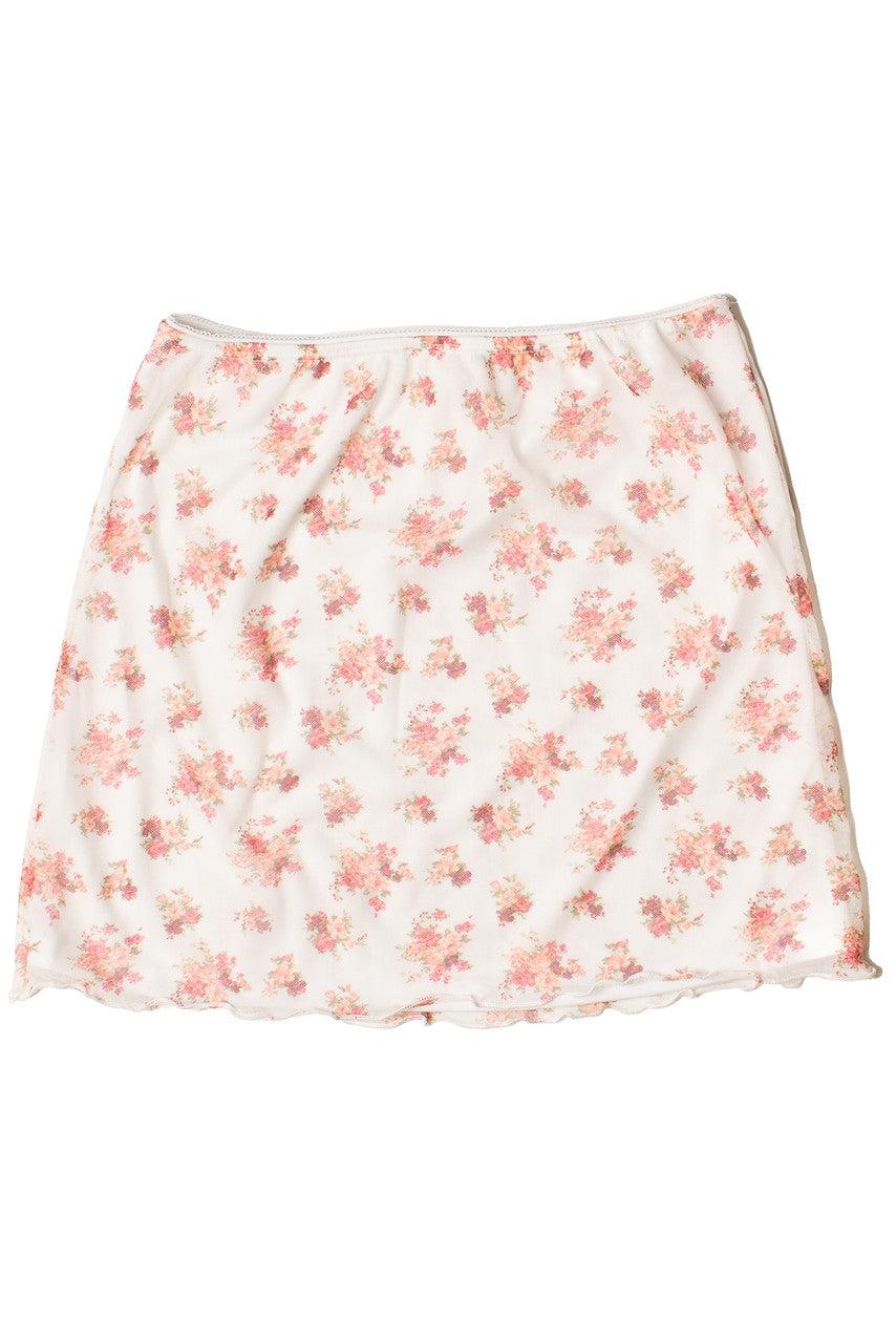Floral Mesh Mini Skirt Product Image