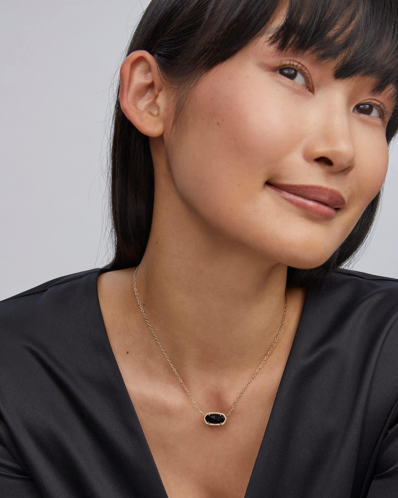 Kendra Scott Elisa Rose Gold Extended Length Pendant Necklace in Rose Gold | Drusy Product Image