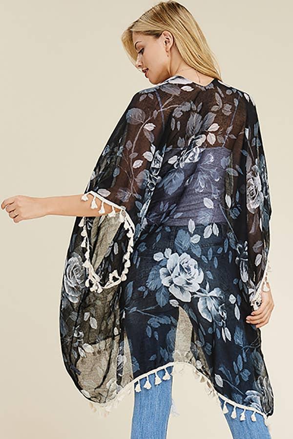 FLORAL TASSEL CARDIGAN Product Image