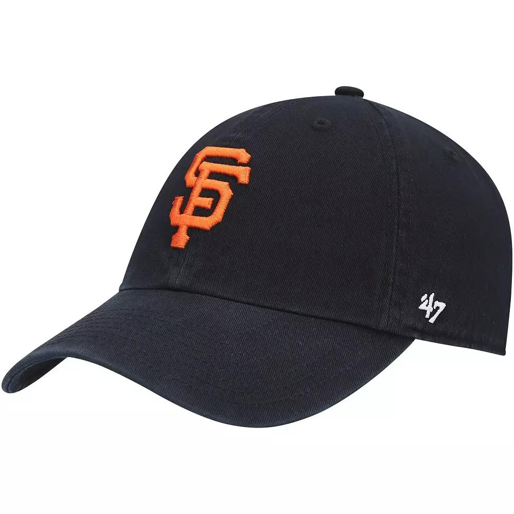 Men's '47 Black San Francisco Giants Heritage Clean Up Adjustable Hat Product Image
