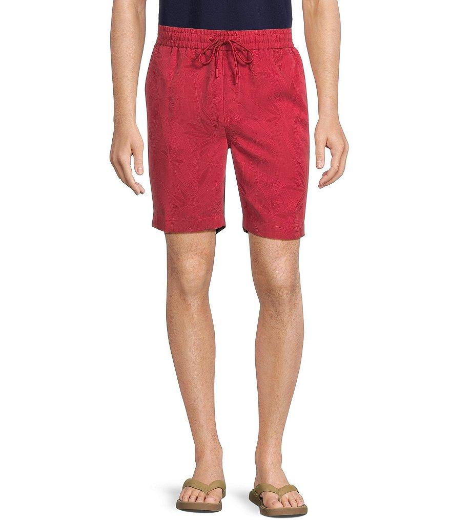 Caribbean Flat Front Jacquard 8#double; Inseam Shorts Product Image