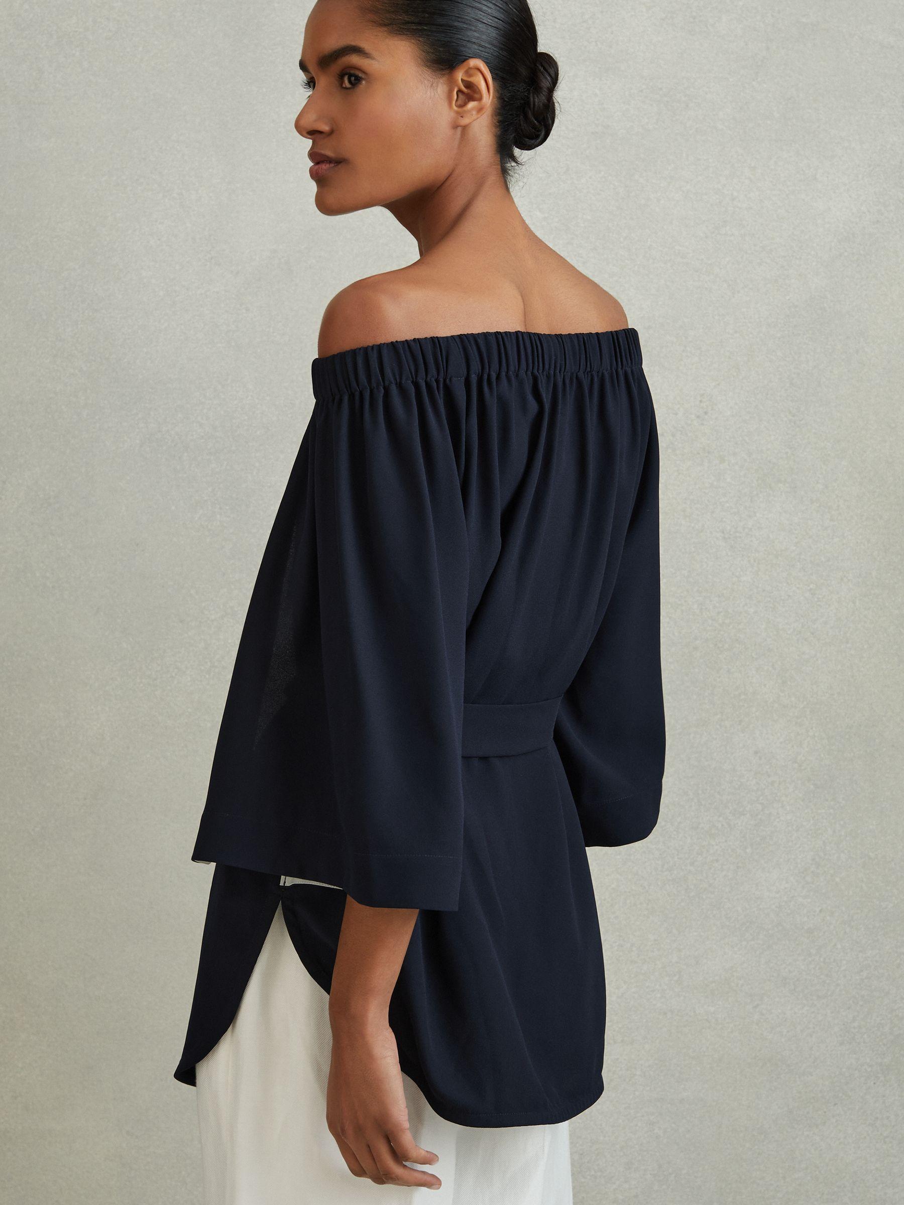 Off-The-Shoulder Tunic in Navy Product Image