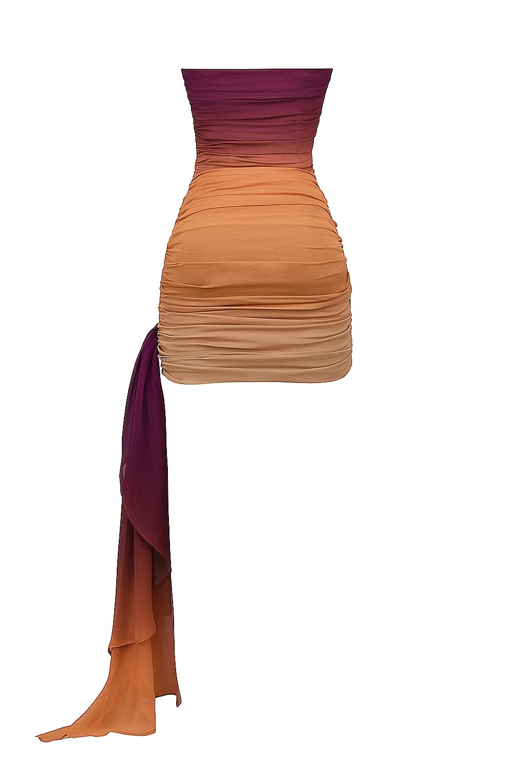 Sofie  ombre mesh strapless mini dress Product Image