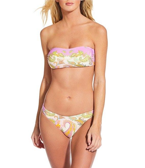 Gianni Bini Paisley High Leg Scoop Front Swim Bottom Product Image