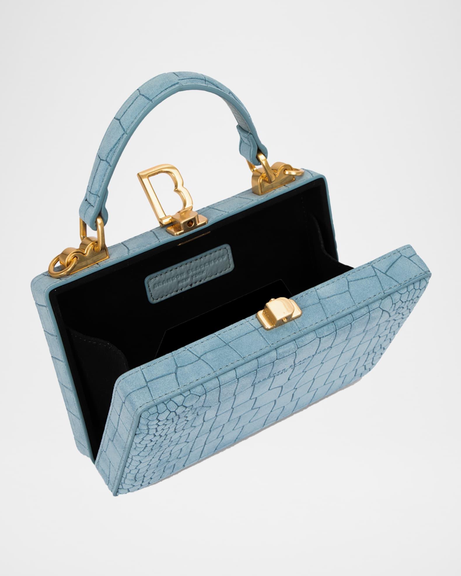 Croc-Embossed Suede Crossbody Bag Product Image