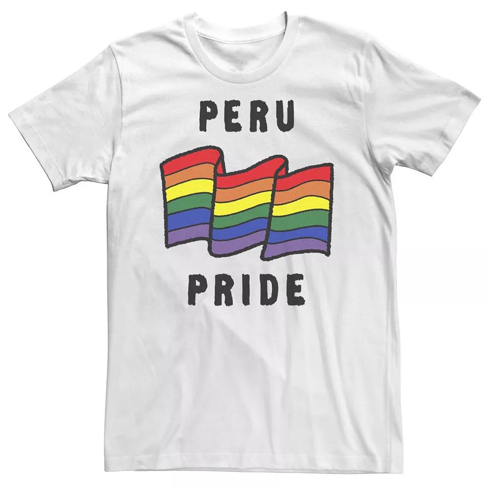 Big & Tall Fifth Sun Peru Pride Sketched Flag Tee, Men's, Size: 4XL, White Product Image