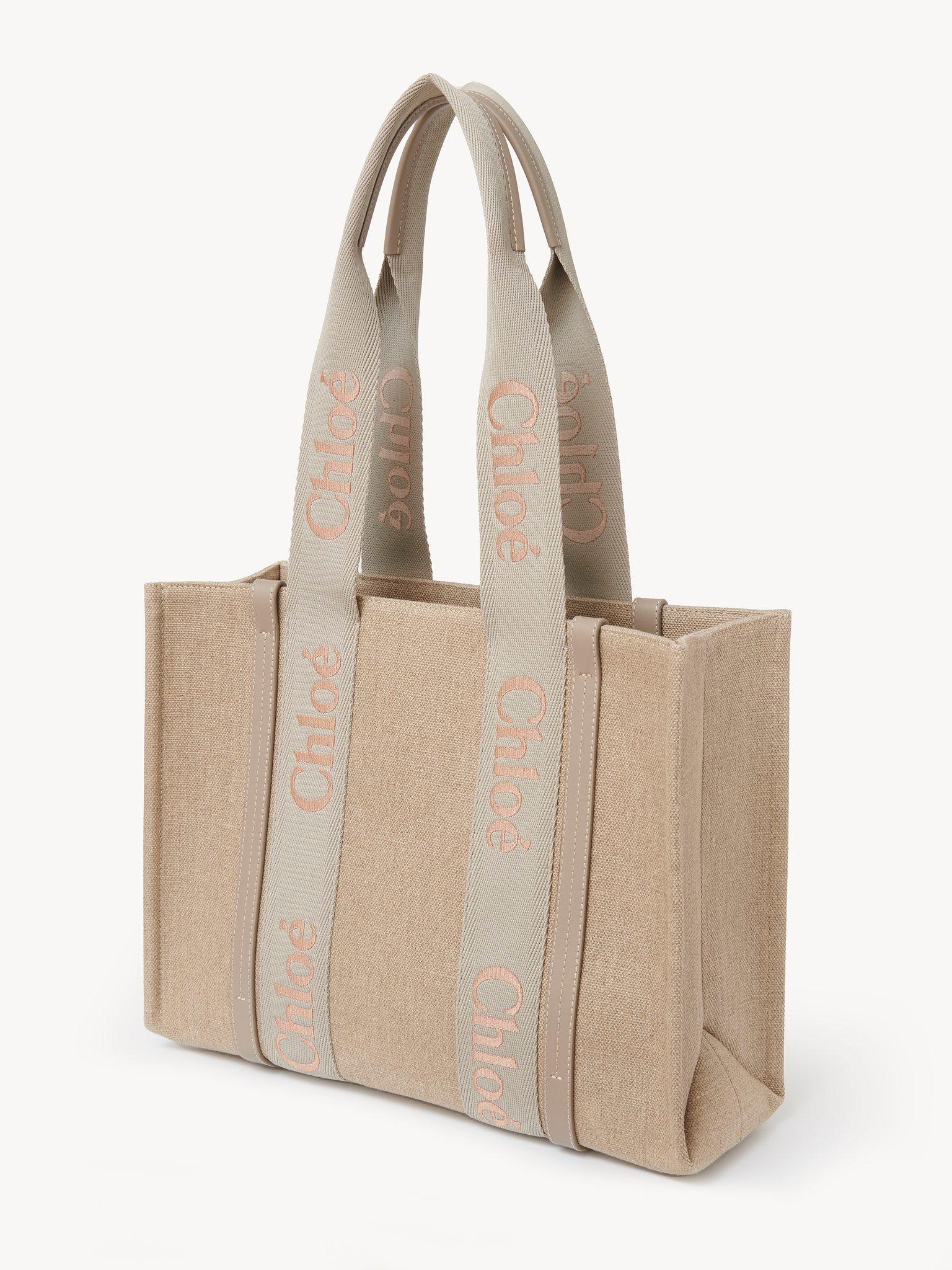 Woody tote bag in linen Product Image