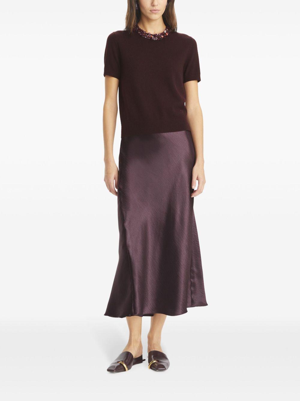 embroidered-neckline t-shirt  Product Image