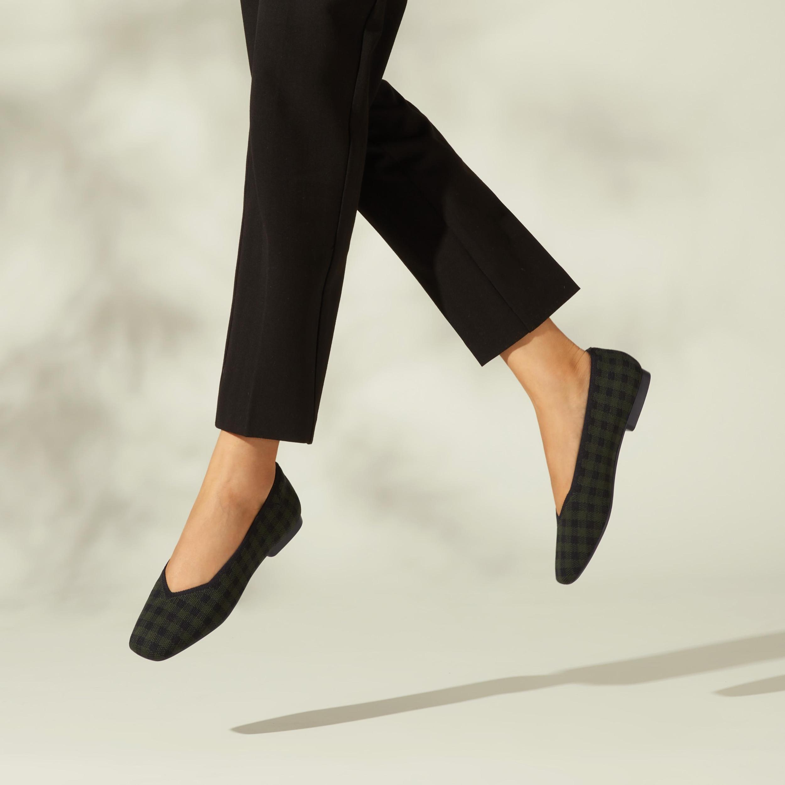 Square-Toe V-Cut Flats (Margot 2.0) Product Image