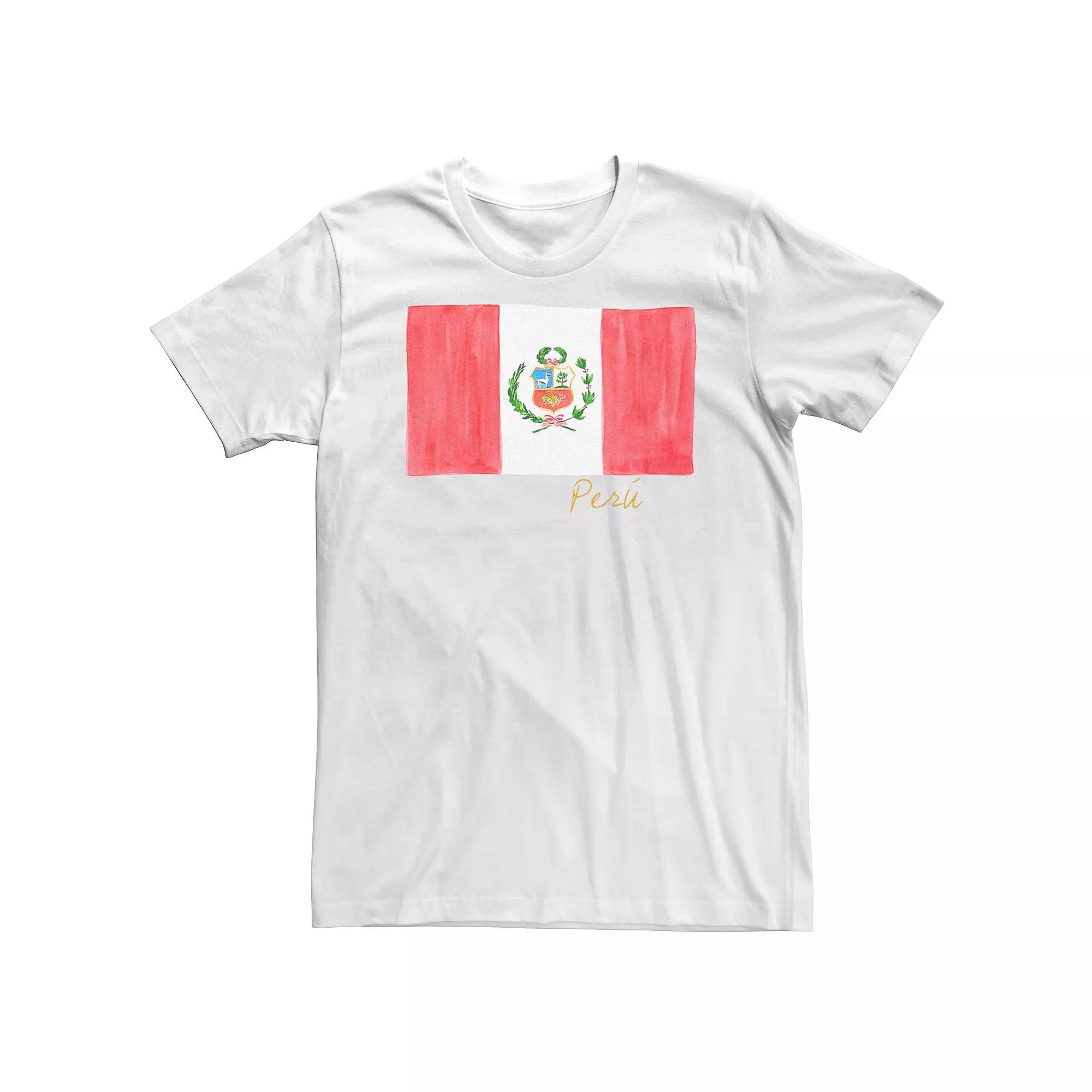 Big & Tall HHM Peru Flag Watercolor Tee, Men's,  Product Image
