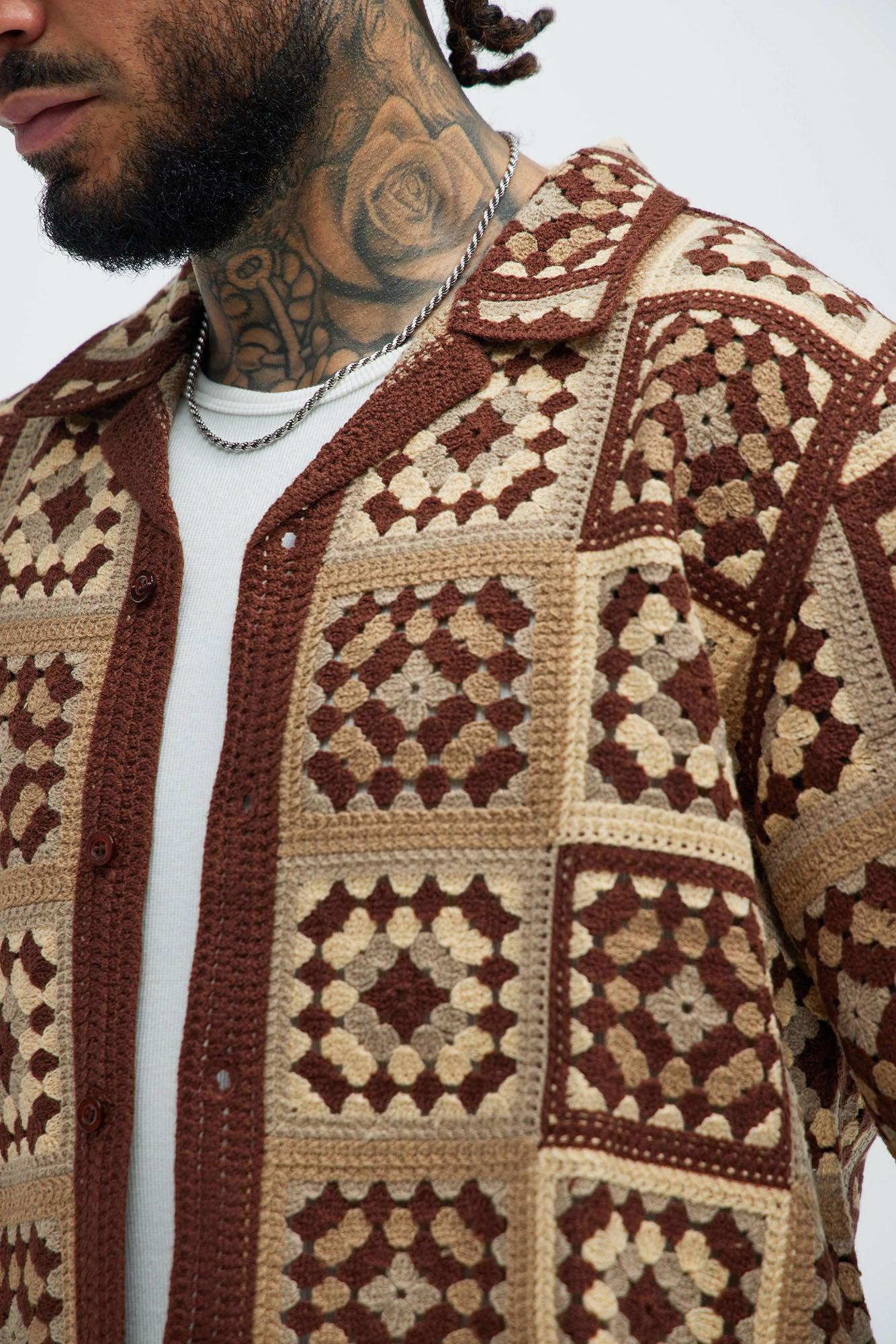 Nolan Textured Shirt - Brown/combo Product Image