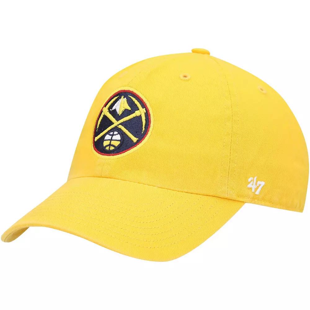 Men's '47 Gold Denver Nuggets Logo Clean Up Adjustable Hat, Nug Gold Product Image