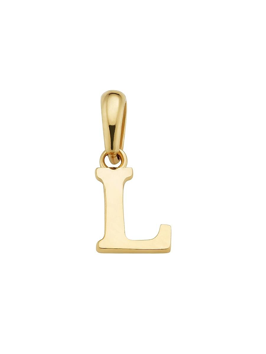 Womens 14K Yellow Gold My Letter Initial Pendant Charm Product Image