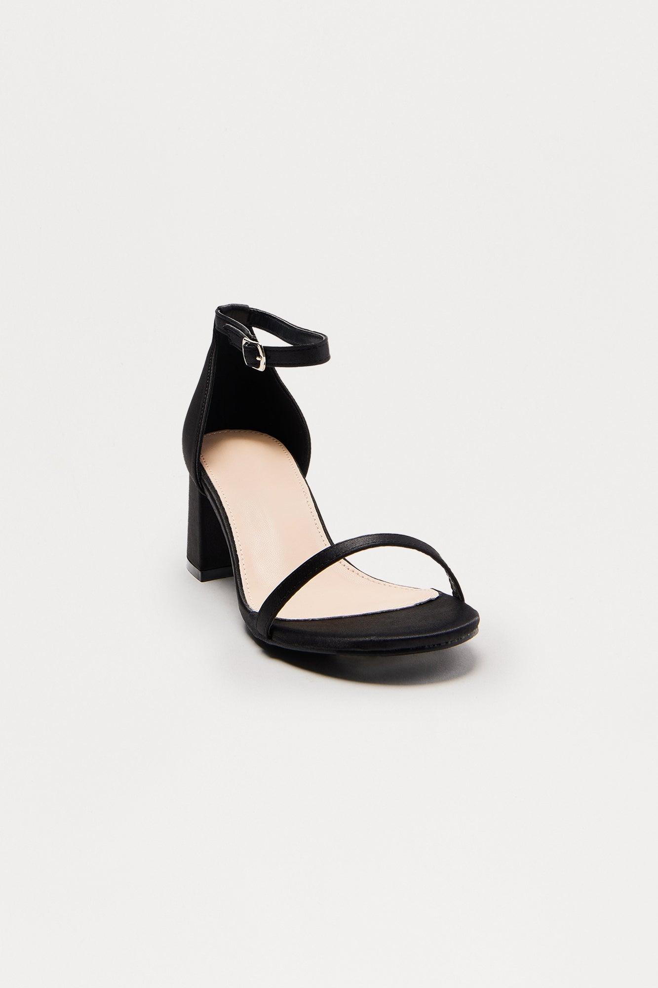 Klio Ankle Strap Heels - Black Female Product Image