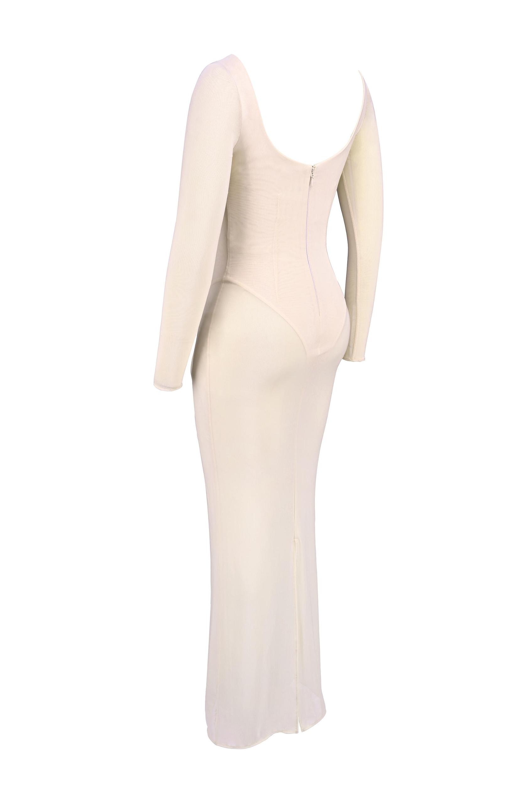 Everly  blush mesh maxi dress with bodysuit Product Image