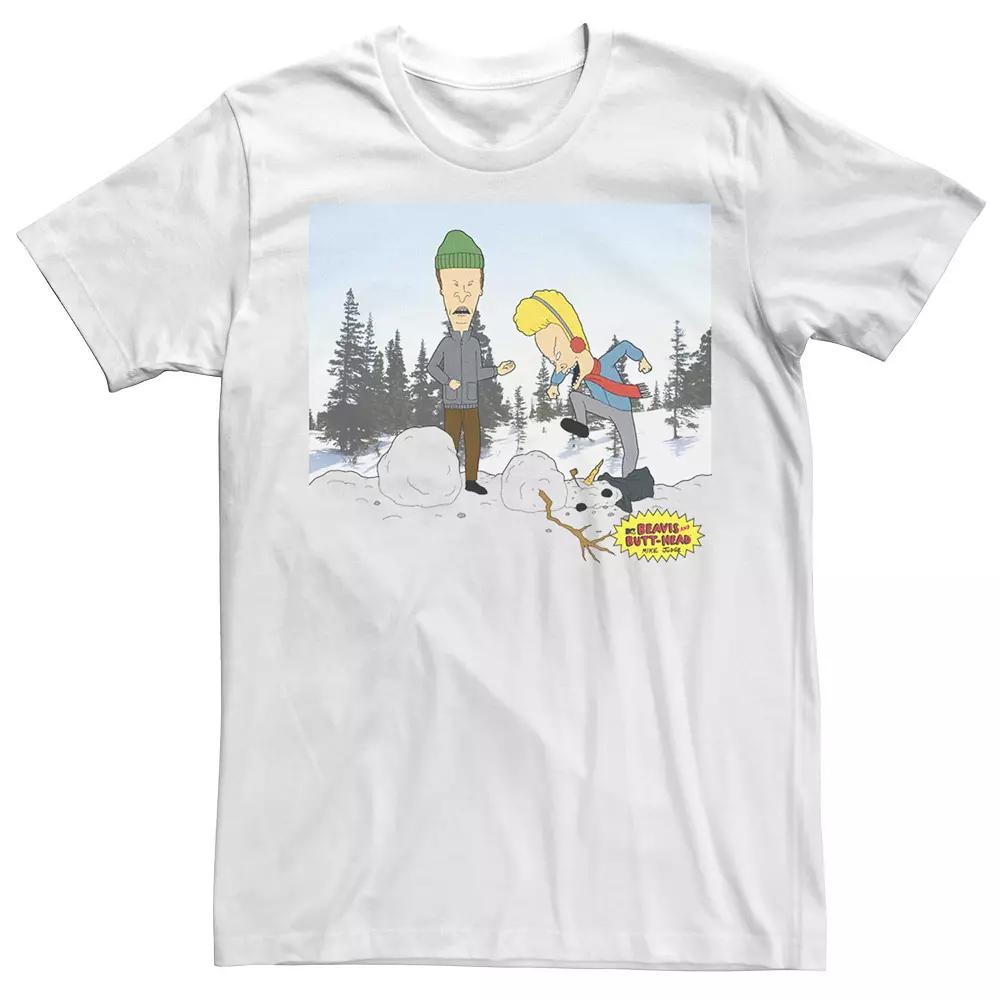Men's Beavis And Butthead Snowman Short Sleeve Tee,  Product Image