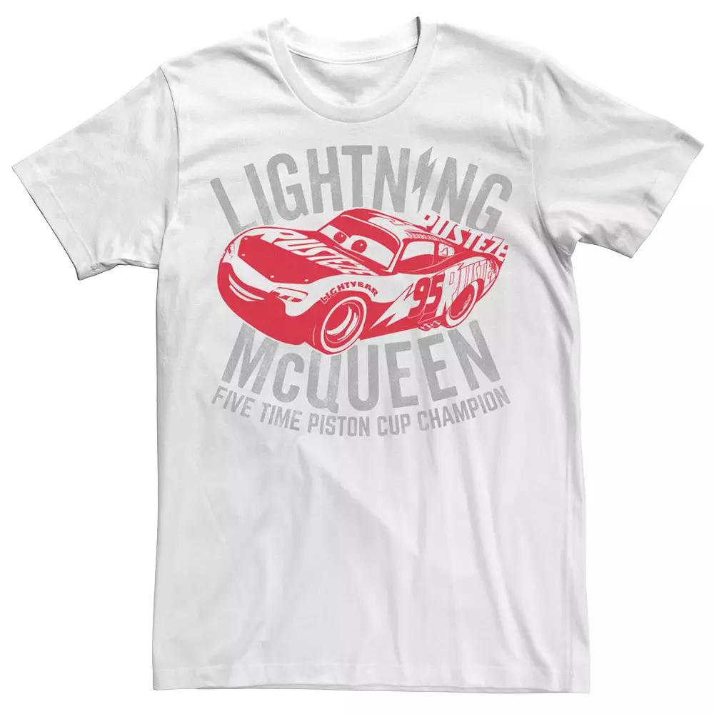 Disney / Pixar's Cars Lightning McQueen Men's Five Time Piston Cup Champion Tee,  Product Image