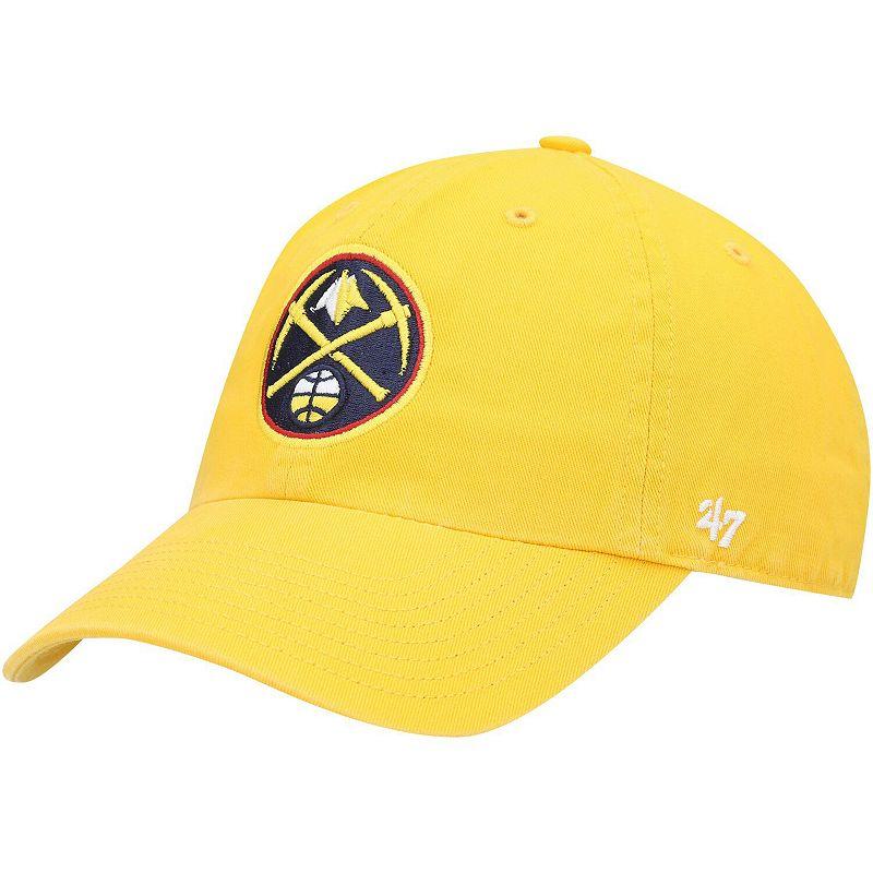 Men's '47 Gold Denver Nuggets Logo Clean Up Adjustable Hat, Nug Gold Product Image