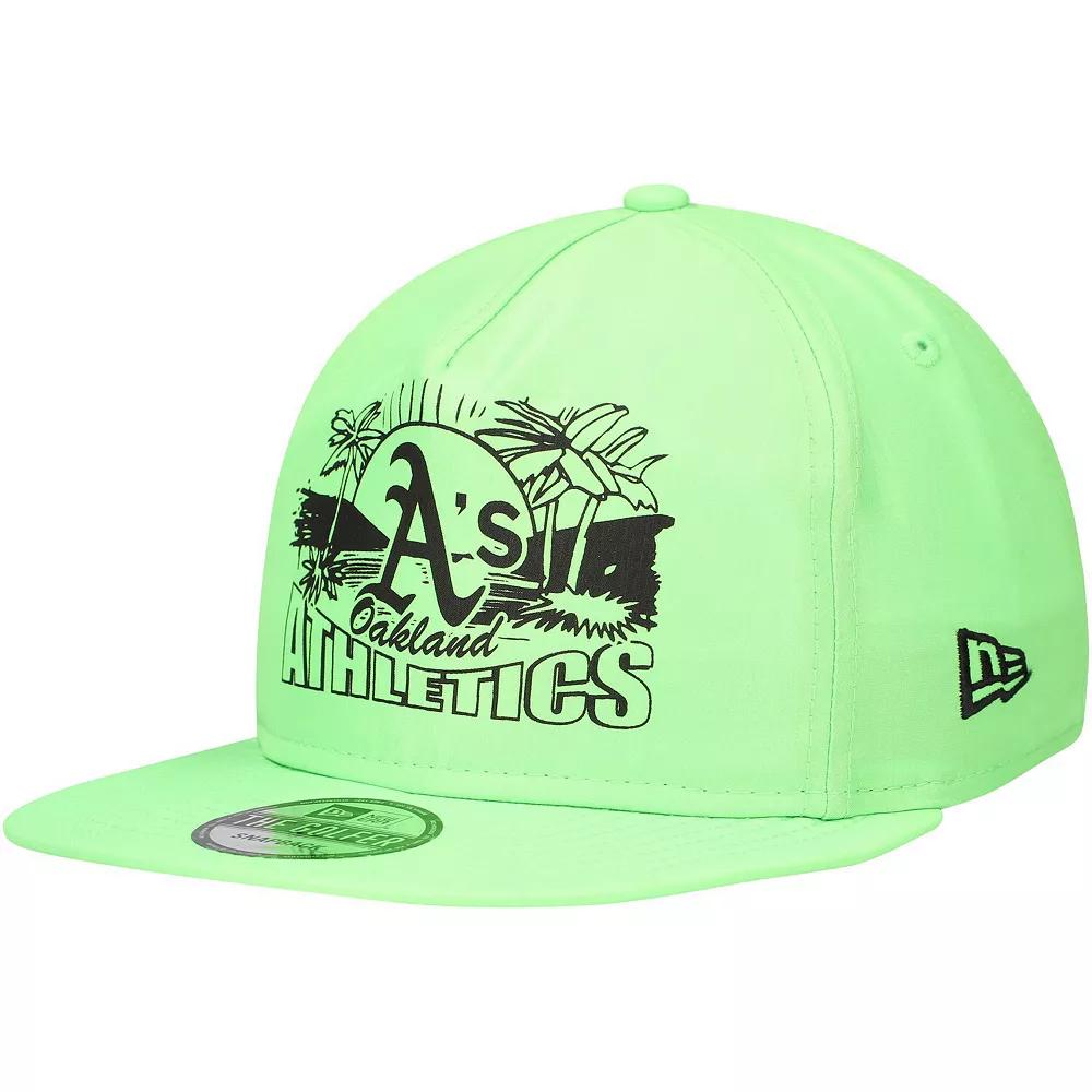 Men's New Era Green Oakland Athletics Neon Golfer Snapback Hat Product Image