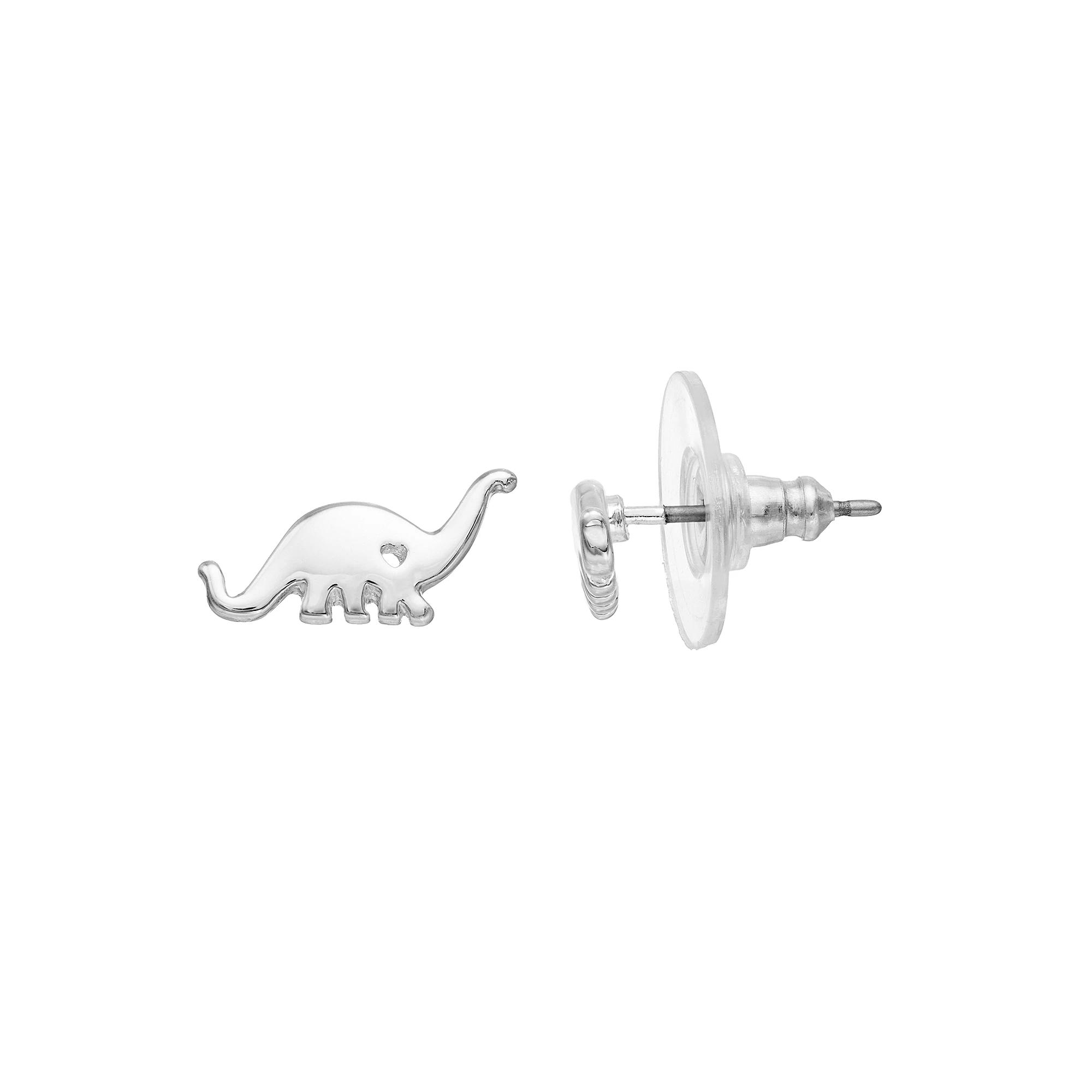 LC Lauren Conrad Dinosaur Nickel Free Stud Earrings, Women's, Silver Tone Product Image
