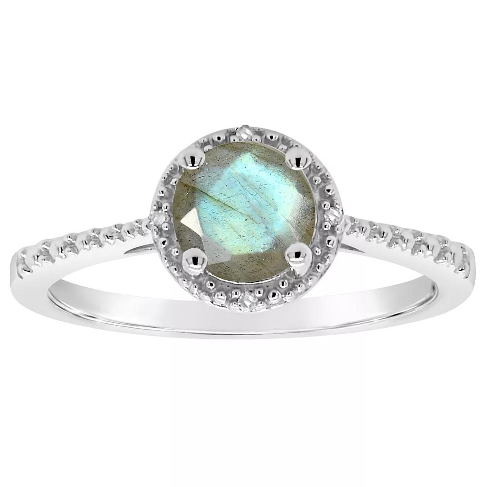 Celebration Gems Sterling Silver Freshwater Cultured Pearl and Diamond Accent Frame Ring, Women's,  Product Image