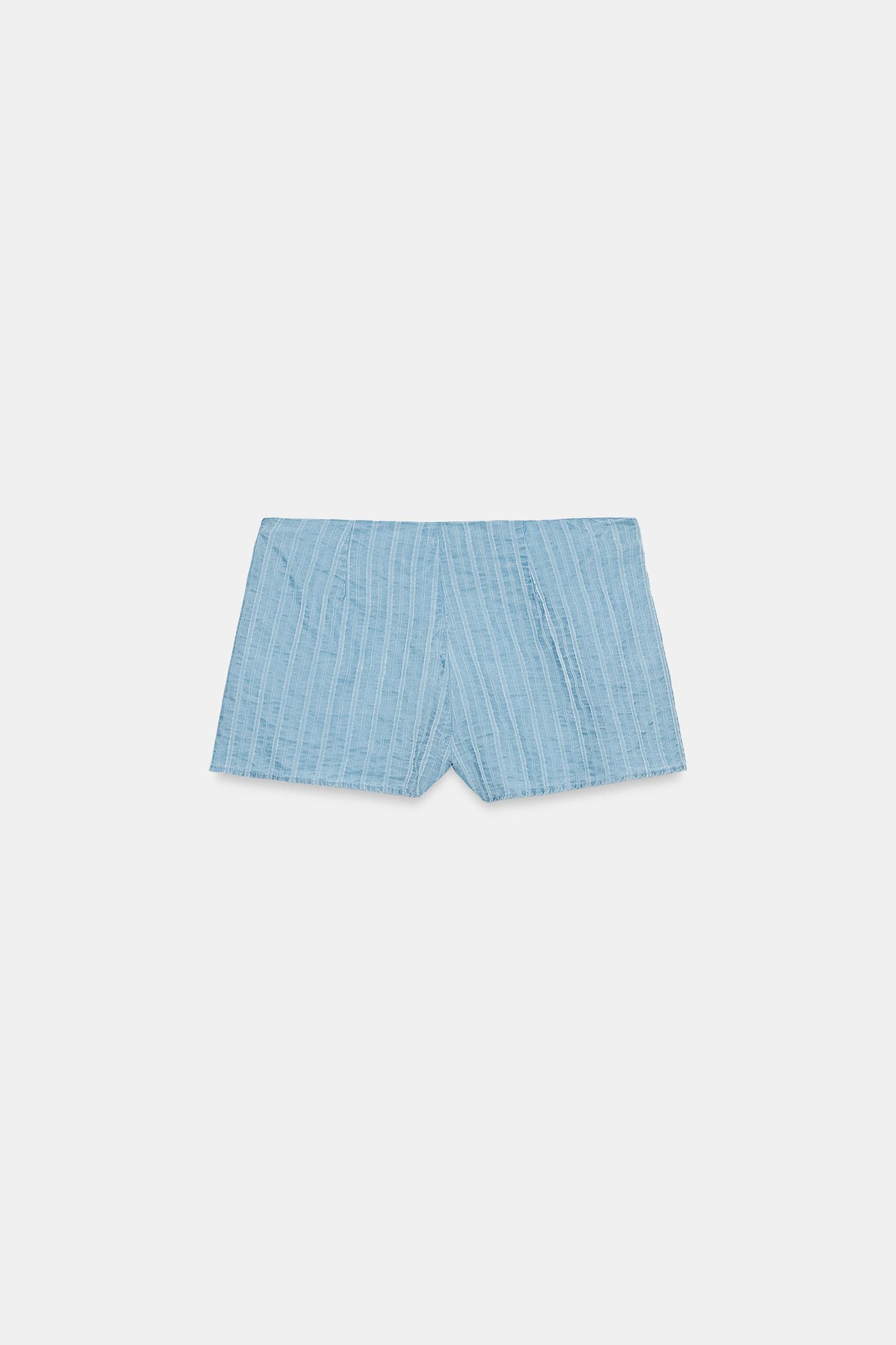STRIPED MINI SHORTS Product Image