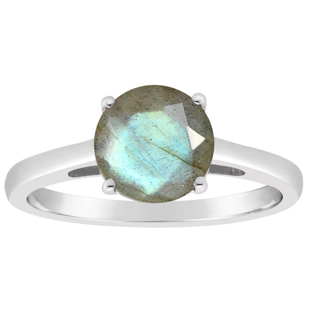 Alyson Layne Sterling Silver Round Labradorite Ring, Women's,  Product Image