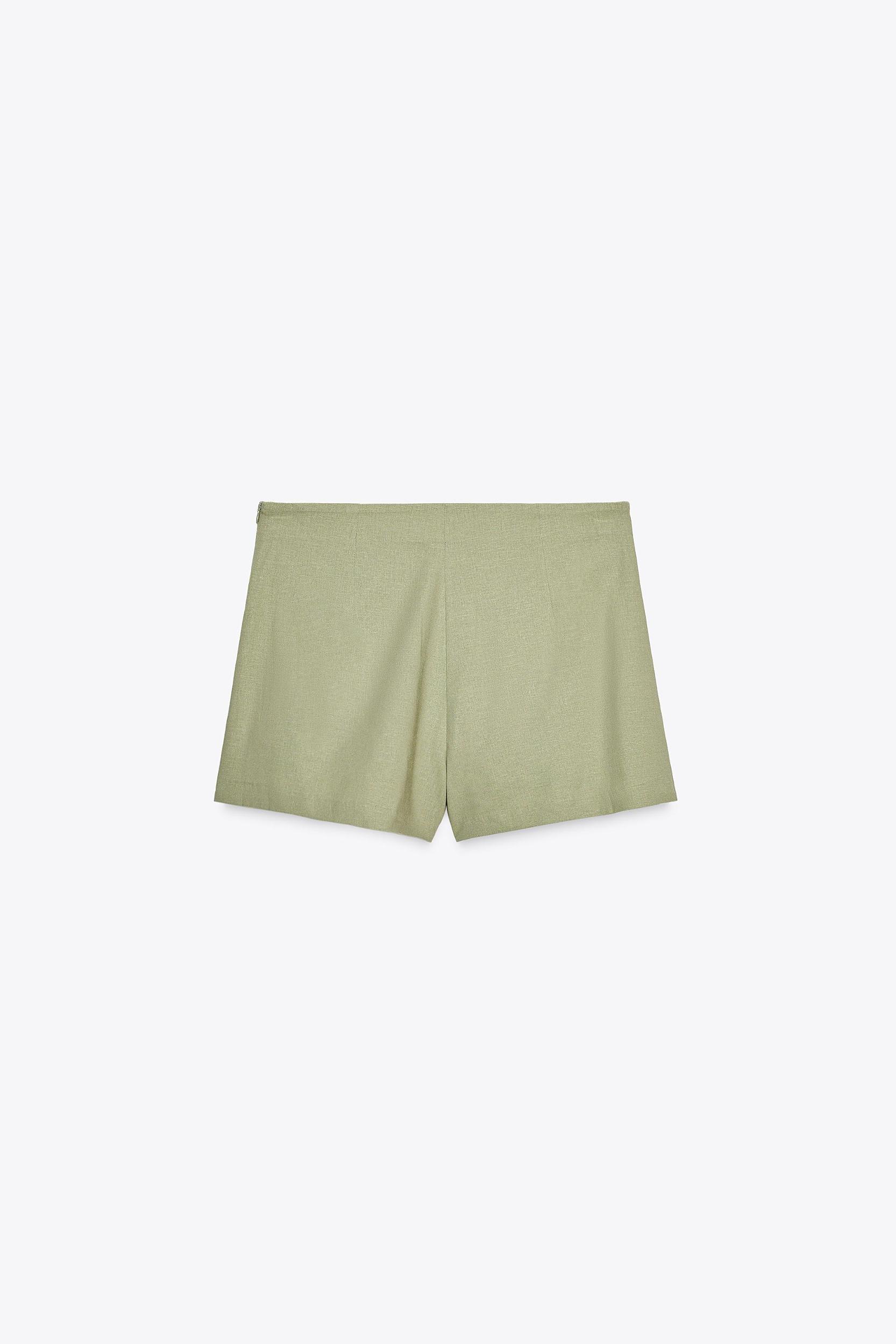 LINEN RUCHED SKORT Product Image
