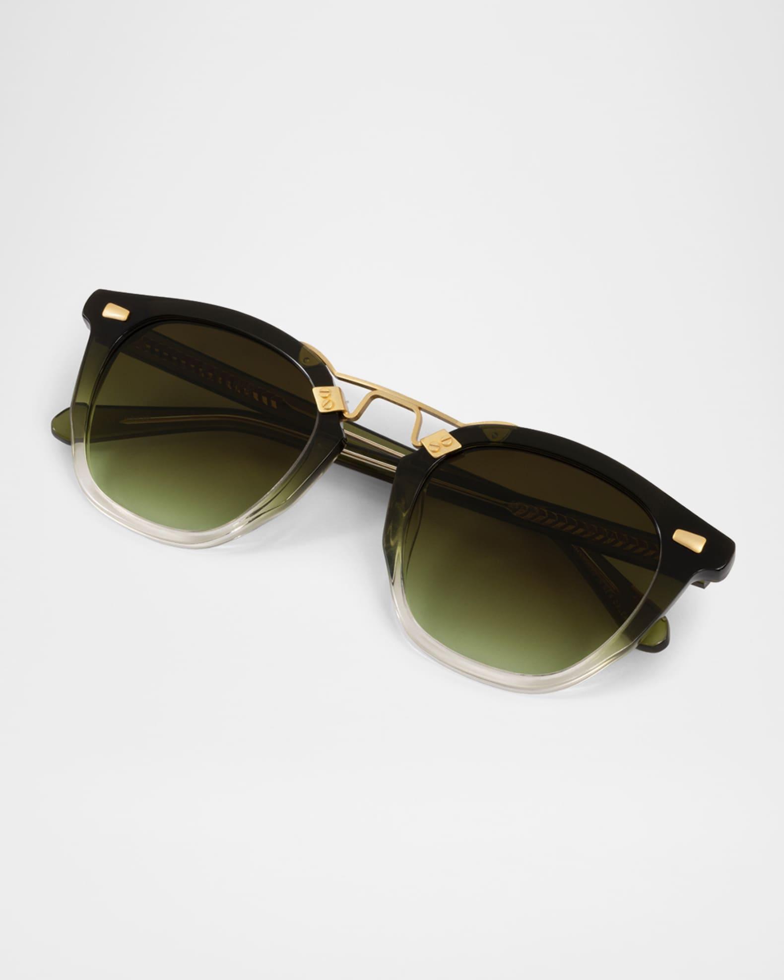 Beau II Acetate & Stainless Steel Round Sunglasses Product Image