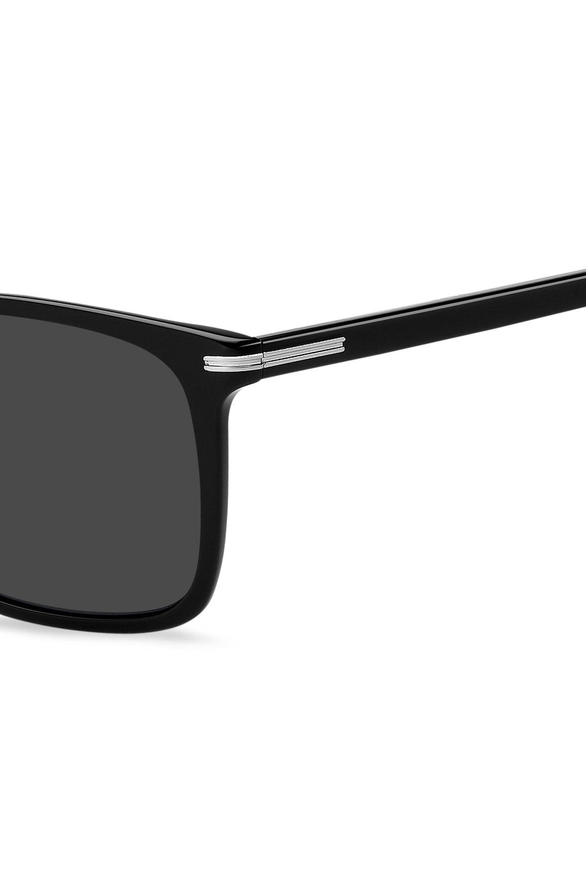 Black-acetate sunglasses with silver-tone trims Product Image
