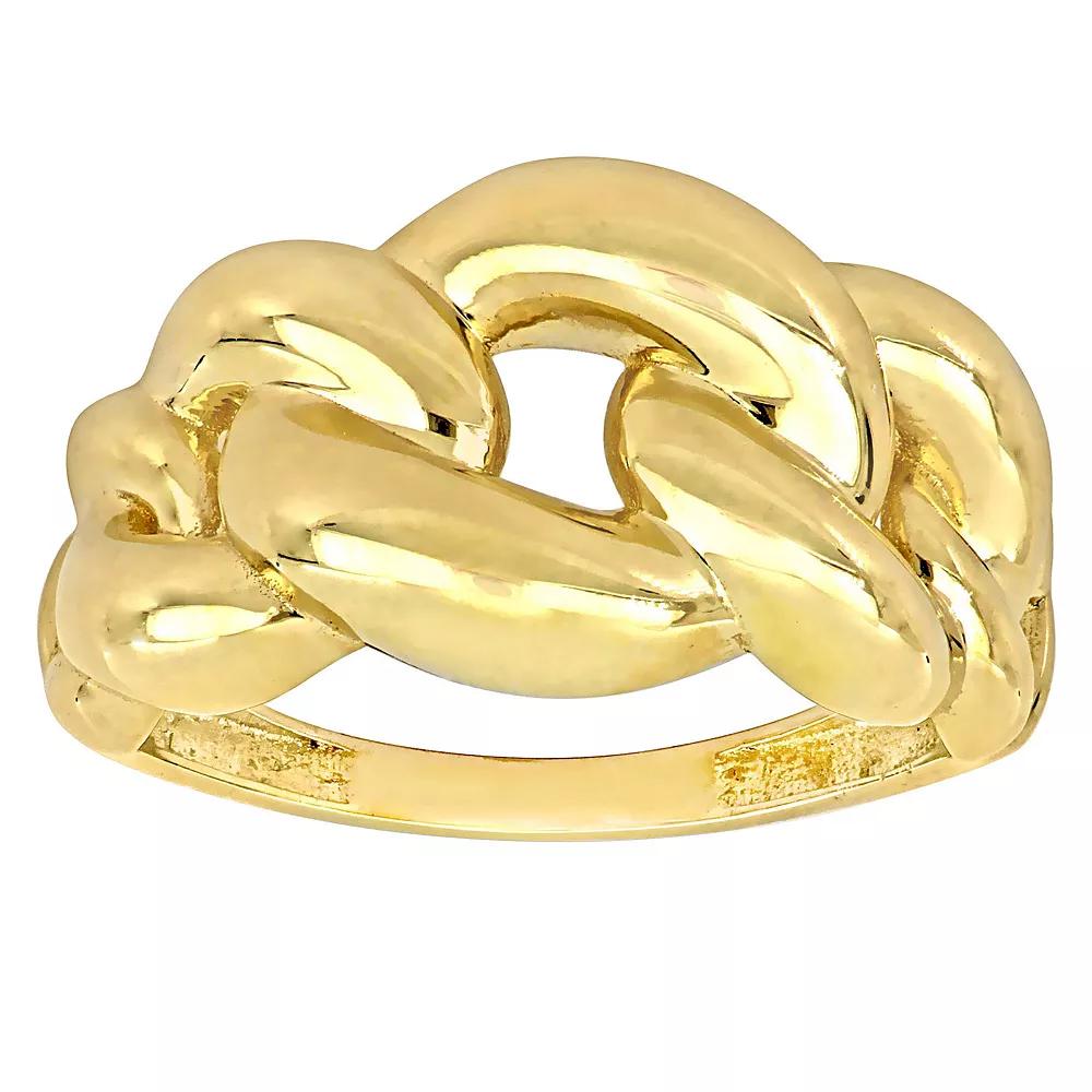 Stella Grace 14k Gold Interlocking Link Design Ring, Women's Product Image