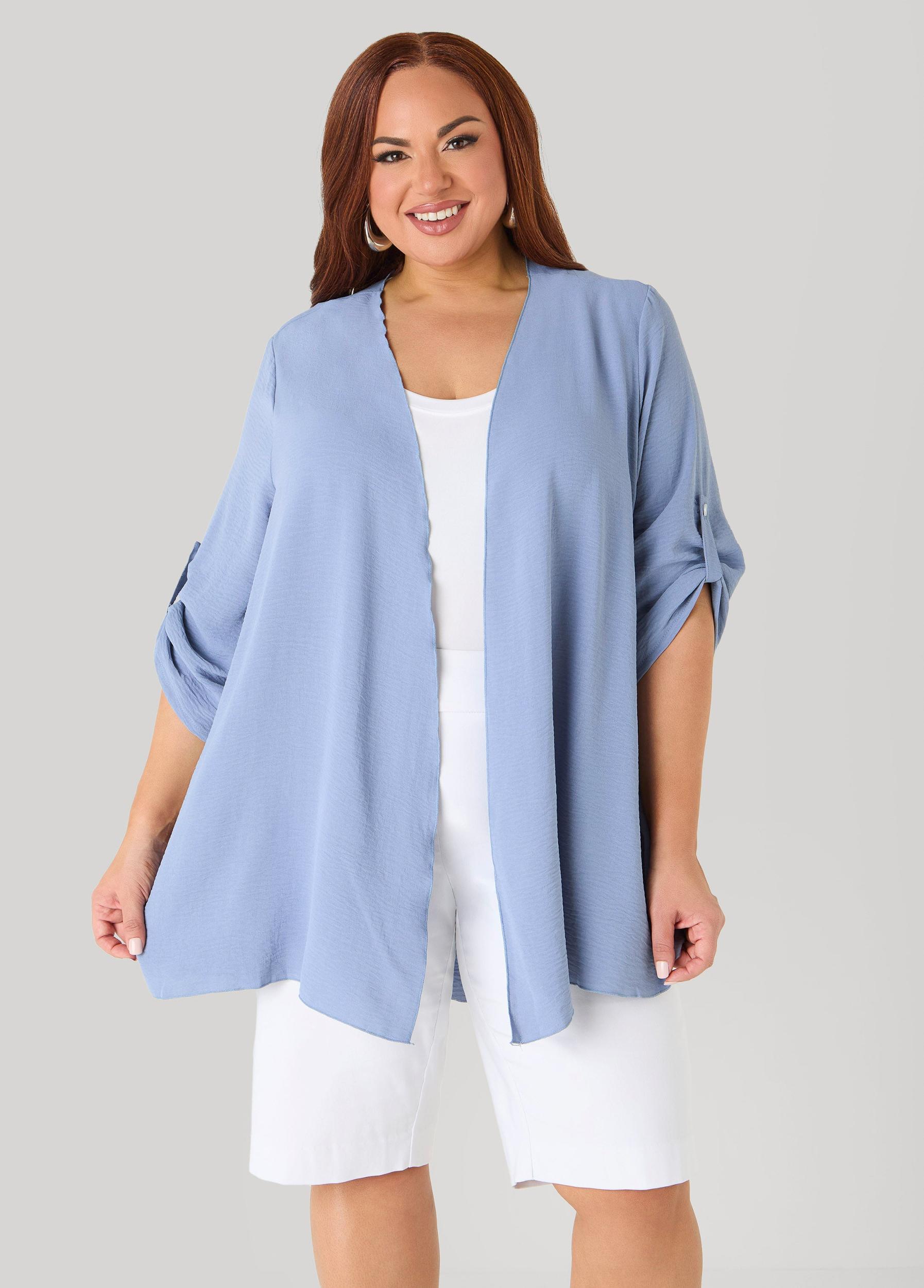 Textured Open Front Kimono Product Image