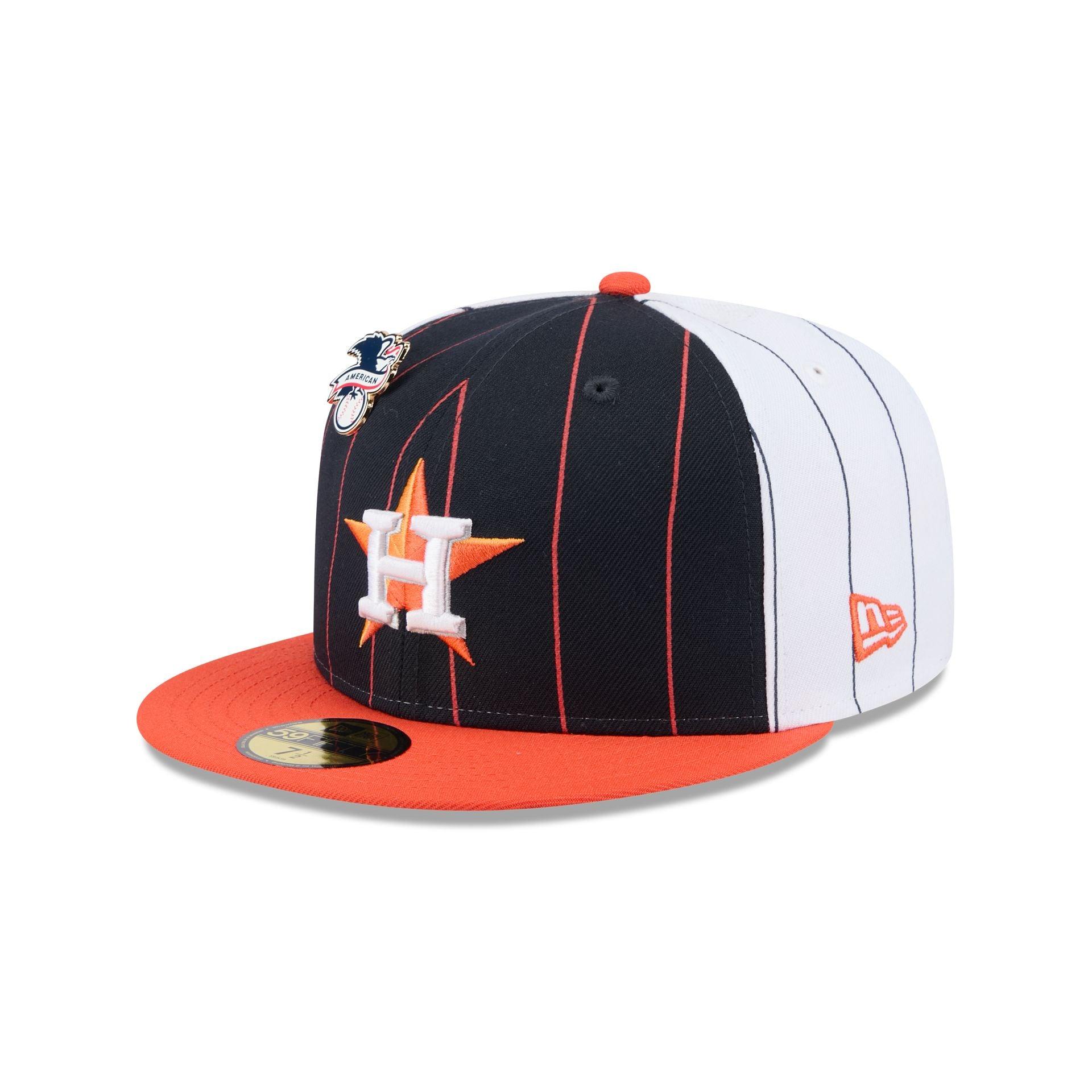 Houston Astros Pinstripe League Pin 59FIFTY Fitted Hat Male Product Image