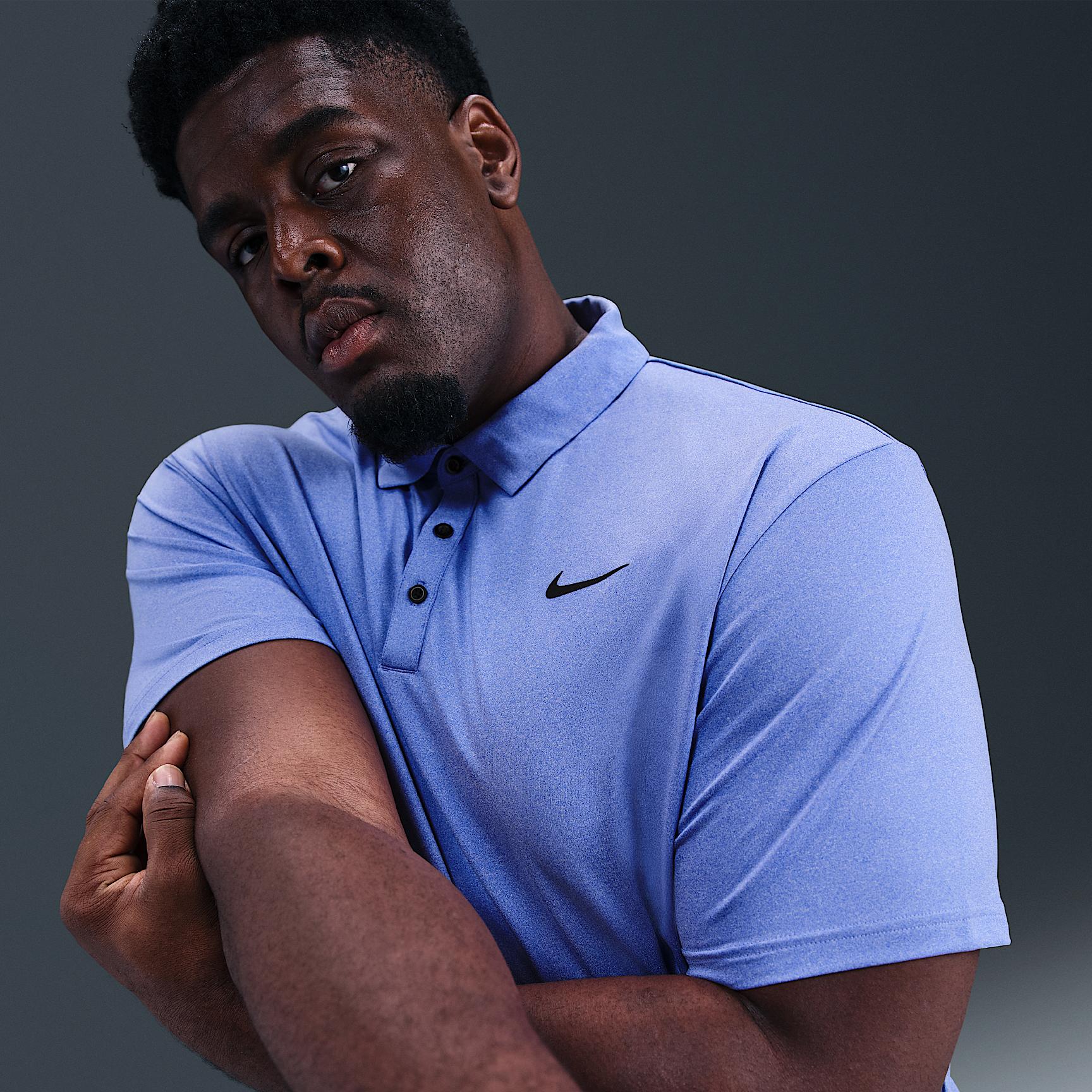 Nike Mens Tour Dri-FIT Heathered Golf Polo | FZ7473-411 Product Image