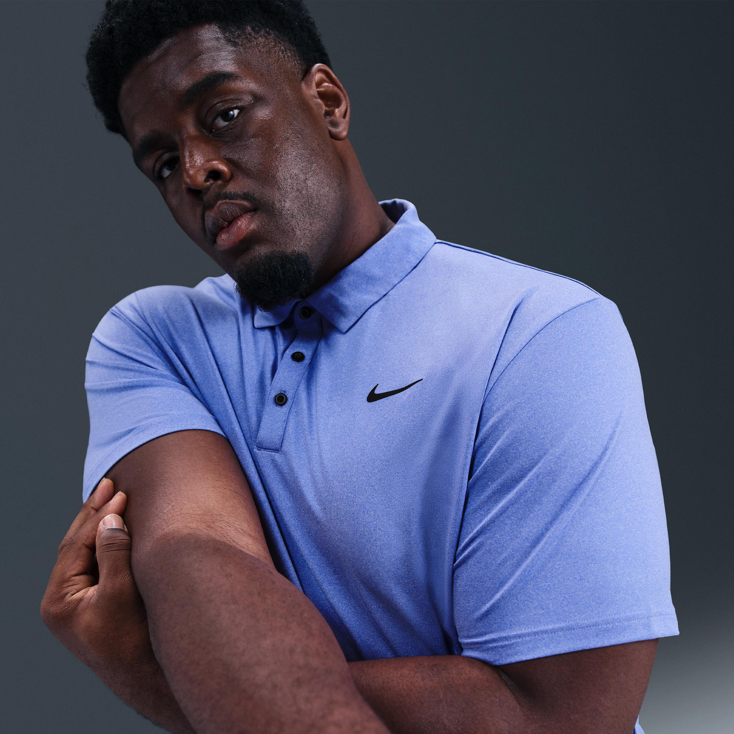 Nike Mens Tour Dri-FIT Heathered Golf Polo | FZ7473-411 Product Image