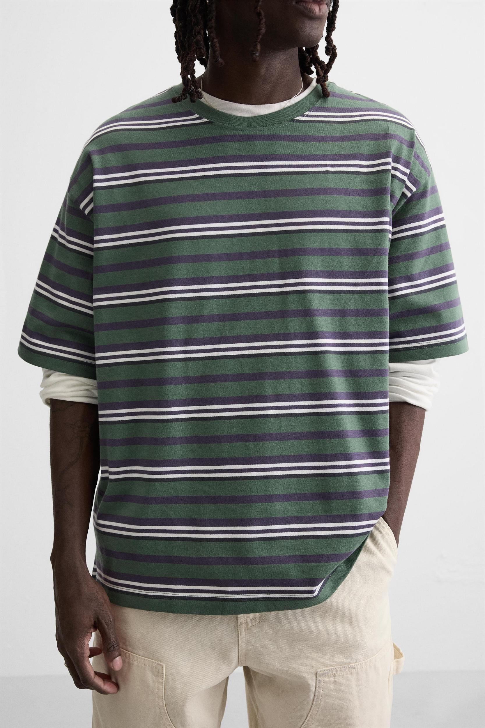 STRIPED JACQUARD T-SHIRT Product Image