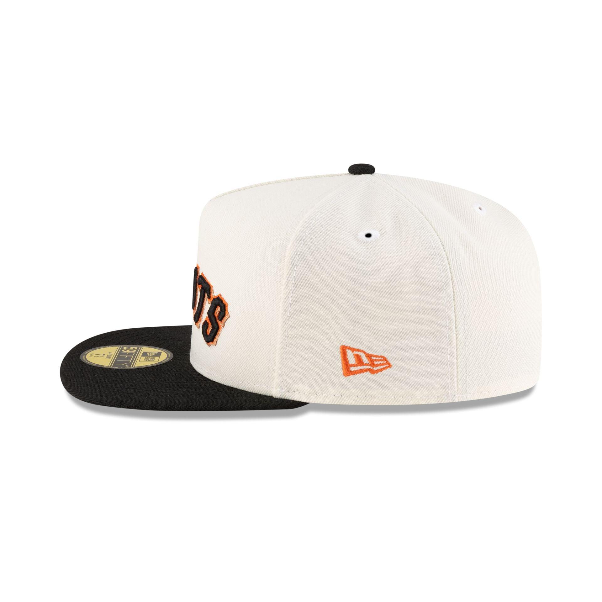 Just Caps League Sidepatch Chrome White San Francisco Giants 59FIFTY A-Frame Fitted Hat Male Product Image
