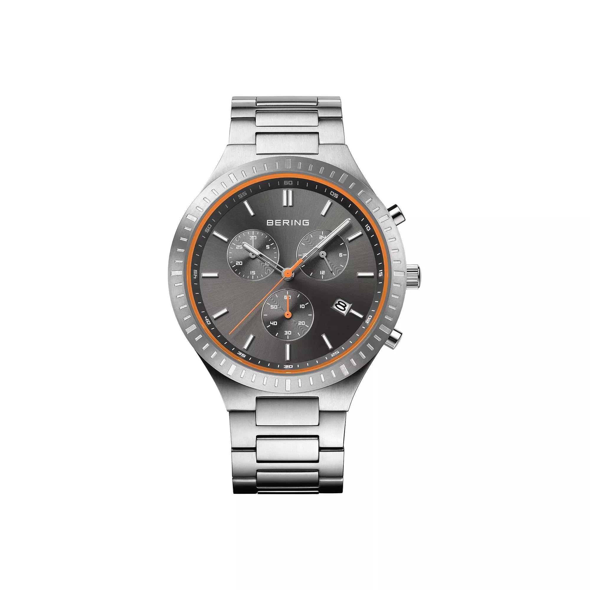 Berring Men's Blue Titanium Case Chronograph Bracelet Watch, Size: Large, Black Product Image