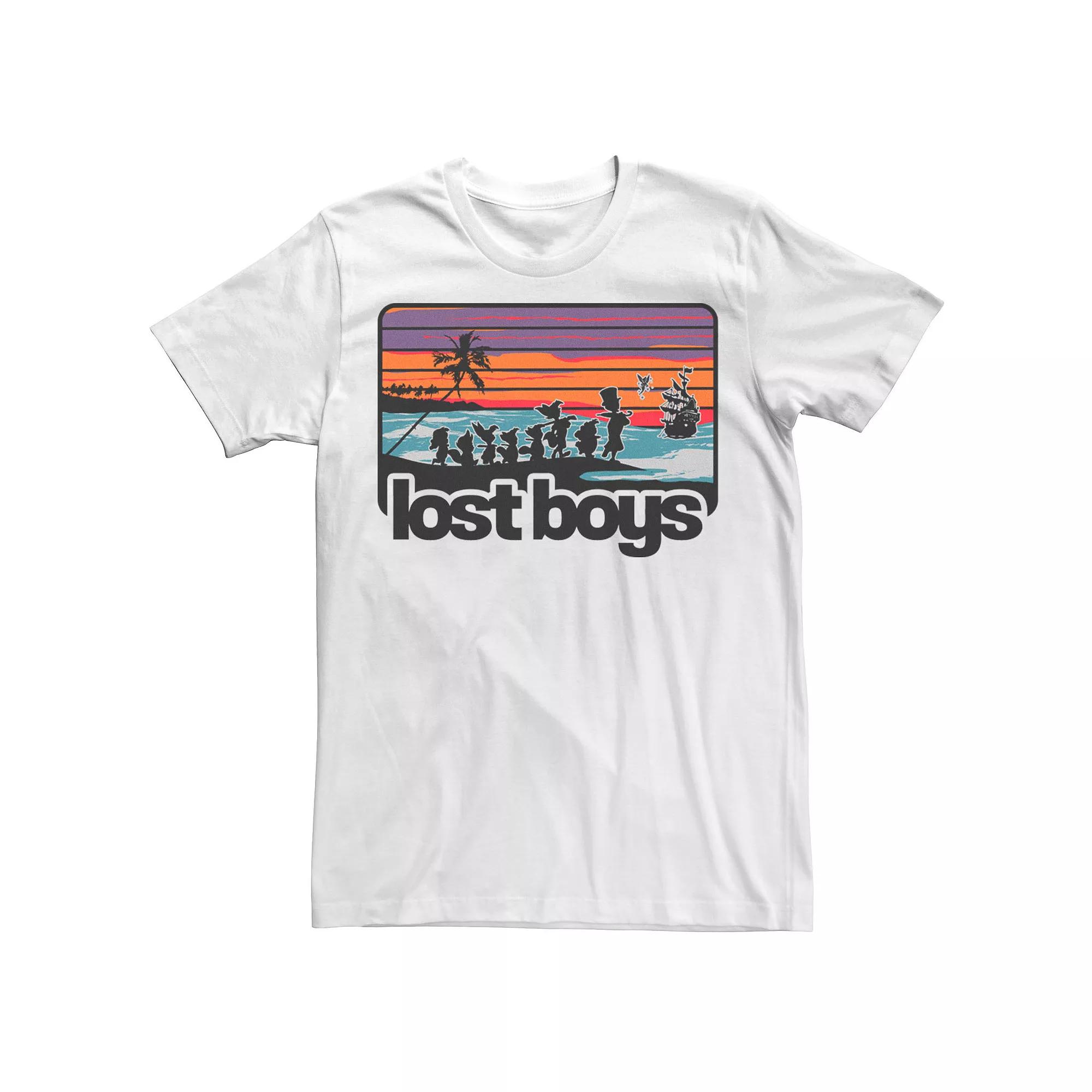 Disney's Peter Pan Men's Group Shot Lost Boys Color Stripes Tee,  Product Image